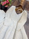 Nsr 919 Pure Cotton Chiffly Work Anarkali Kurti With Bottom Dupatta
